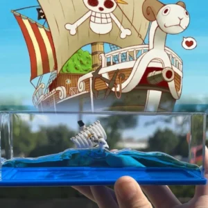 Going Merry Floating Ship Figure Fluid Liquid Thousand Sunny Barcos Decor Floating Boat Drift Barcos Living Room Decoration Gift