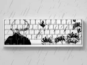 130 Key Kaneki Ken Theme Keycaps Comics Anime Key Cap PBT Cherry Profile Custom Original Handmade Keycap for Mechanical Keyboard
