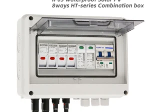 Solar photovoltaic PV Combiner Box With Lightning Protection 2 input 1 out DC 600V Fuse MCB SPD Waterproof Box IP65 Wholesale