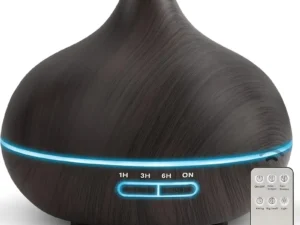 Diffuser For Home Wood Grain Aroma Diffuser with Remote Control Timer  6 Oil Set - 550ml Cool Mist Humidifier for Large Room