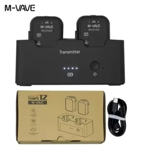 M-VAVE WP-12 Wireless Earphone Monitor System 2.4GHz 1T2R System w/Ultra-Latency 24H Playback 1800mAh Charging Case