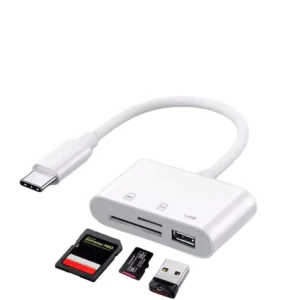 6 in 1 USB C Card Reader OTG Adapter - for SD TF Card, USB Flash Drive, Compatible with Android Phone, Windows PC, MacBook, iPad