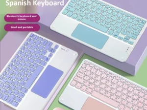 Spanish/English Bluetooth Keyboard 10 inch for iPad Air Pro Wireless Rechargeable Keyboard for Phone Tablet Laptop Universal