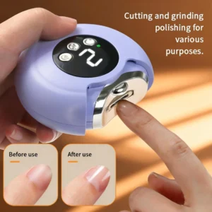 2 in 1 Grinding and Polishing Automatic Electric Nail Clipper Multifunctional Portable Nail Grinder Electric Manicure Tool