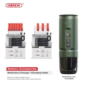 HiBREW 3.6V 18650 Rechargeable Battery Pack 3500mAh*3/6 Portable Espresso Coffee Machine Coffee Accessory Travel Camping