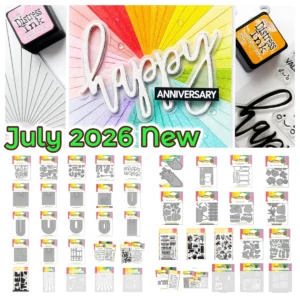 July 2026 New Waffle Flowers Window Sentiments Stamp Set Metal Cutting Dies Stencils Stamps DIY Scrapbooking Handmade Album Card