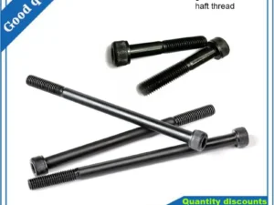 1/10pcs M3 M4 M5 M6 M8 Black Grade 12.9 Steel Lengthened Long Allen Hexagon Hex Socket Cap Head Half Thread  Screw Bolt 30~300mm