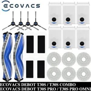 ECOVACS DEBOT T30S / T30S COMBO / T30S PRO / T30S PRO OMNI Vacuum Cleaner Mop Dust Bag MainSide Brush Filter Accessories