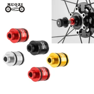 MUQZI Bike Hub Thru Axle Conversion QR Adapter Bike Thru Axle to Quick Release Adapter 15/12mm to 9mm Conversion for Bike Wheels