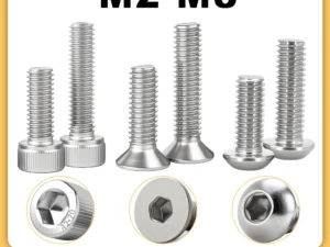 304 Stainless Steel Hex Socket Screw Thread Metal Machine Bolts M3 M4 M5 M6 M8 DIN912 DIN7991 ISO7380 A2 Hexagonal Allen Screws