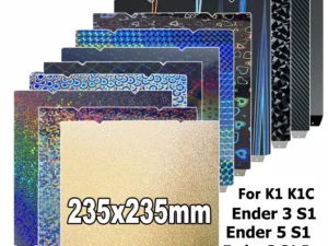 For Ender-3 S1 Pro/Ender 3 V3 SE/V3 KE/Ender-5 S1 PEI Build Plate 235x235mm K1 K1C PEI Plate Double Sided Spring Steel Sheet