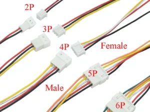 10Pairs Micro JST XH 2.54 2P 3P 4P 5P 6PIN Male Female Plug Connector 2.54mm Pitch With Wire Cable Battery Charging Cable