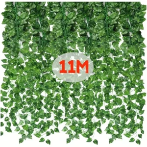 4/10M Artificial Plant Green Ivy Leaf Garland Fake Plant Creeper Hanging Vine Outdoor DIY Garden Wall Wedding Party Home Decor