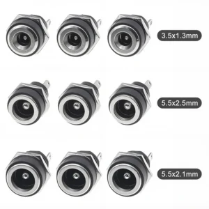 10/50PCS 5/10Pcs DC Power Supply Jack Socket Female Panel Mount Connector 5.5 2.1mm Plug Adapter 5.5x2.1 DC-022B