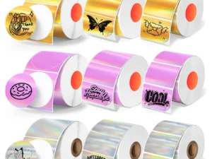 KAYSION HolographicThermal Label Printer Sticker Self-Adhesive Color Laser Thermal Paper Suit for Phomemo M110 M200 M120 P50