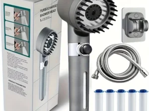 2025 new ion drop shower head with handheld filter shower, turbocharger with multiple spray modes, built-in filter on/off switch