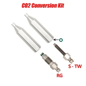 CO2 HPA Conversion Kit 12g Cartridge Converters HPA Kit, S-TW and RG Threaded, 8mm Quick Disconnect