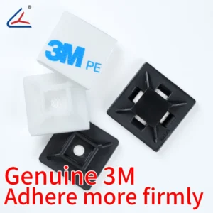 20/50/100pcs Adhesive Cable Tie Mounts, Zip Tie Holder Base W/ Screw Hole for Wall Desk Wire Management