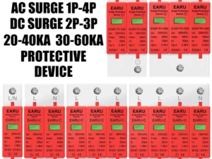 Power Surge Protective Device SPD Arrester Low Voltage House 1/2/3/4 Pole Surge Voltage Protection DC 500V 800V 1000V 40KA 60KA