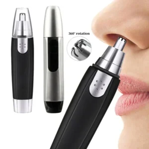 Men Ear Nose Hair Trimmer Nose Clippers Painless Portable Nose Trimmers Pocket Size Beard Trimmer Waterproof for Easy Cleansing