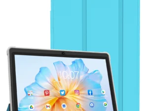 Pritom 7 Inch Tablet PC, Android 13 Quad Core, 4GB(2+2GB Virtual) RAM 32GB ROM, WiFi, Dual Camera, USB C, with Leather Case