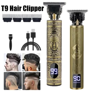 Professional Hair Cutting Machine Vintage T9 Hair Clipper Cutting Machine For Men Shaver Trimmer Rechargeable Carving Mark Razor