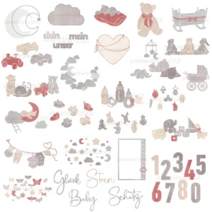 Piggy Craft metal cutting dies cut die mold Baby Decoration Series Scrapbook paper craft knife mold blade punch stencils dies