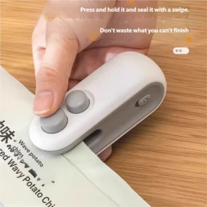 Mini Sealing Machine USB Rechargable Heat Sealer Storage Bag Plastic Package Food Sealer Clip Bag Handheld Food Heat Sealer