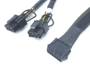 12VHPWR ATX 3.0 12+4 12Pin 16P To 2-Port Standard 8Pin PCI Express PCI-e Computer GPU Graphics Card Power Cable