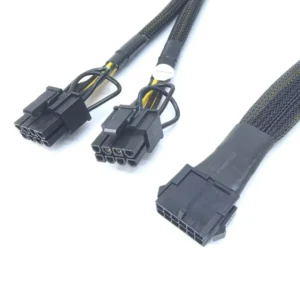 12VHPWR ATX 3.0 12+4 12Pin 16P To 2-Port Standard 8Pin PCI Express PCI-e Computer GPU Graphics Card Power Cable