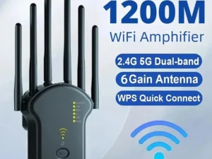 WiFi Repeater Wireless Router 1200Mbps 2.4G 5G Signal Cover Extender High Gain 6 Antenna Network Amplifier Range Signal Booster