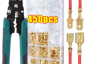 Wire Crimp Terminals Set 2.8/4.8/6.3mm Copper Male Female Wire Spade Connectors with Insulated Sleeve Electrical Conector Box