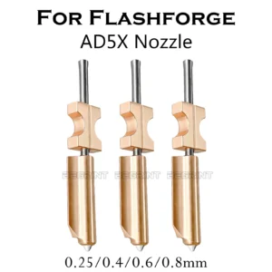 Bimetallic Nozzle For Flashforge AD5X New Upgraded Stainless Steel Hotend Nozzles 0.25/0.8/0.6/0.4mm 3D Printer Parts For ASA