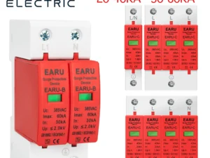 1pc AC SPD 1P 2P 3P 4P 20~40KA 30KA~60KA 385V House Lightning Surge Protector Protective Low-voltage Arrester Device OEM Factory