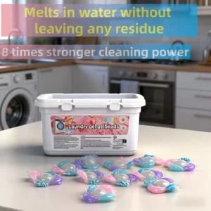 5D Fragrance Laundry Detergent Pods 12g*30pcs/Box Multi-Effect Long-Lasting Scent 8X Cleaning Power Color Protection Softener