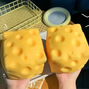 1PC Giant Cheese Squeeze Toy Extra Large Size Cheese Squishy Fidget Toys Slow Rebound Shapeable Venting Ball for Adults Gifts