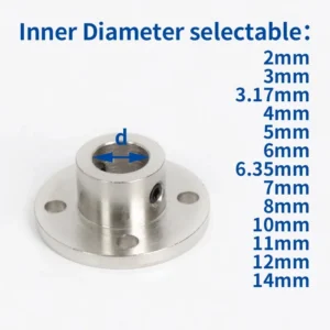 Inner Dia 2mm 3mm 4mm 5mm 6mm 7mm 8mm 10mm 11mm 12mm14mm Rigid Flange Coupling Motor Guide Shaft Coupler Motor Support Connector