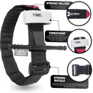 Tourniquet Emergency Tactical Emergency Strap Single Handed Medical First Aid Equipment for Hiking Camping Travel Outdoor Sports