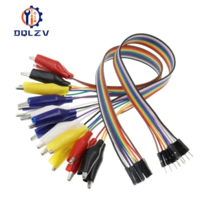 Diymore Alligator Clip To Dupont Wire 10Pin Male Crocodile Clip To Jumper Wire 10pin Female Test Lead for Arduino Raspberry Pi