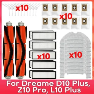 Fit For ( Dreame Bot D10 Plus / RLS3D / Z10 Pro / L10 Plus ) Roller Side Brush Filter Mop Dust Bag Robot Vacuums Accessory Part