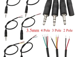 1/2/3/5Pcs 3.5mm Audio Cable Connector 2 3 4 Pole Mono Stereo Male Plug Female Jack Extension Wire AUX Headphone DIY Repair 30cm