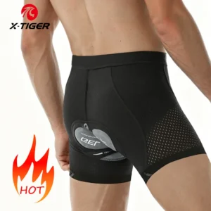 X-TIGER Men's Cycling Underwear with 5D Gel Cushioned MTB Boxer Cycling Shorts Road Cycling Underwear Cycling Equipment