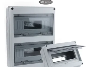 IP65 Waterproof Distribution Box HT-5/8/12/15/18/24 Way ABS Plastic Material Transparent Visual Window Wall-mounted Outdoor Use