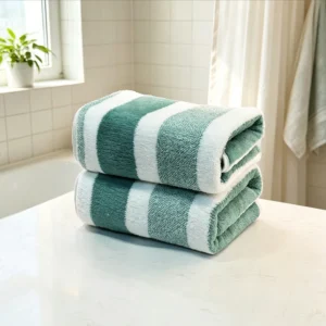 2-pack towels with strong water absorption, quick drying, no shedding, and durability - very suitable for home, beach, and face