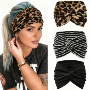 Loose Sports Headband for Women, Yoga Elastic Headband for Running, Tied Headband for Sports Hair Accessories