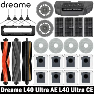 Dreame L40 Ultra AE / L40 Ultra CE Robot Vacuum Spare Parts Main Side Brushes Mop Cloths HEPA Filters Dust Bags Accessories