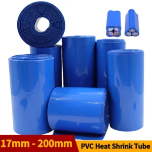 18650 Lithium Battery Heat Shrink Tube Width 17mm ~ 300mm Li-ion Wrap Cover Skin PVC Shrinkable Film Sleeves Insulation Sheath