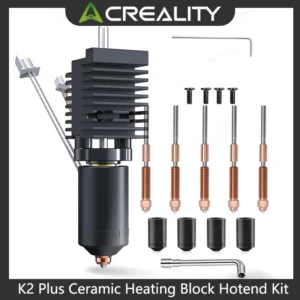 Creality Official K2 Plus Hotend Accessory Kit-Ceramic Heating Block, Unicorn Quick Swap Nozzle, All-Metal Integrated Constructi