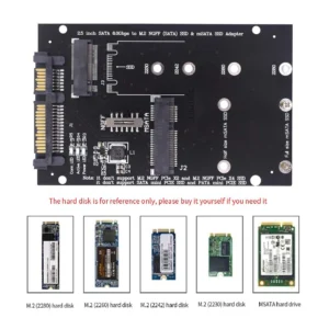 TISHRIC M.2 NGFF Msata SSD To SATA 3.0 2.5 Adapter M2 PCI SSD Converter Riser Card For PC Laptop Add On Card up to 6Gps