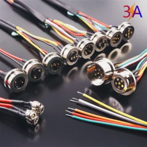 1Pair 2/3/4/5/6Pin Waterproof High Current Magnet Suction Spring Pogo Pin Male Female Probe DC Power Charging Magnetic Connector